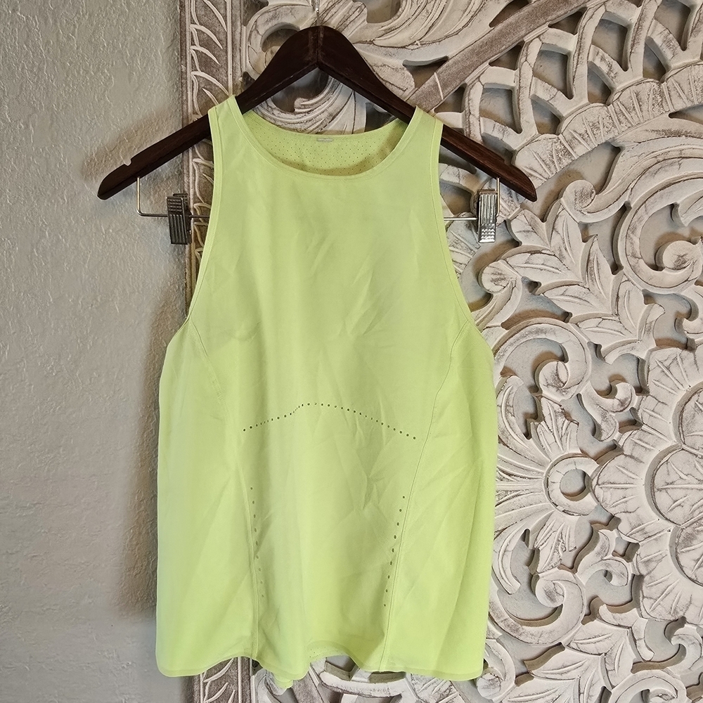 Lululemon Women's Swift Ventilated Racerback running tank neon yellow 4